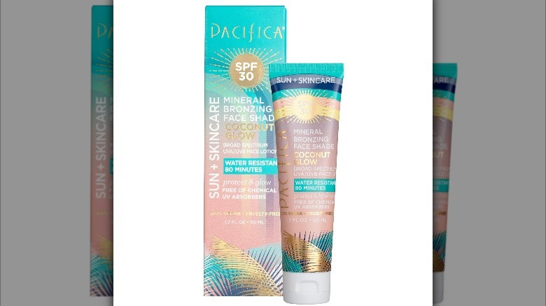 Tube of Pacifica tinted sunscreen