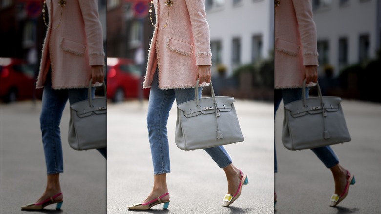 Birkin bag with pink Chanel tweed