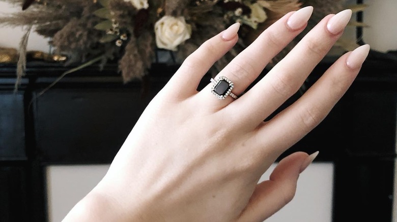 Black diamond ring