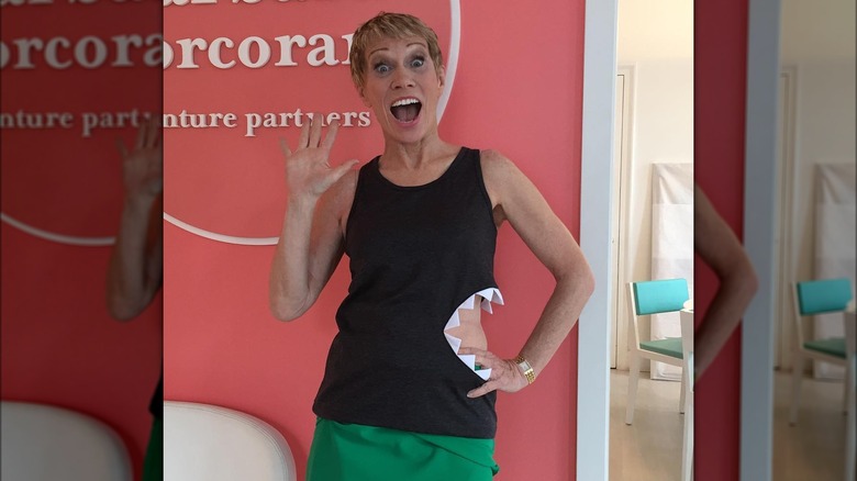 Barbara Corcoran waving and smiling