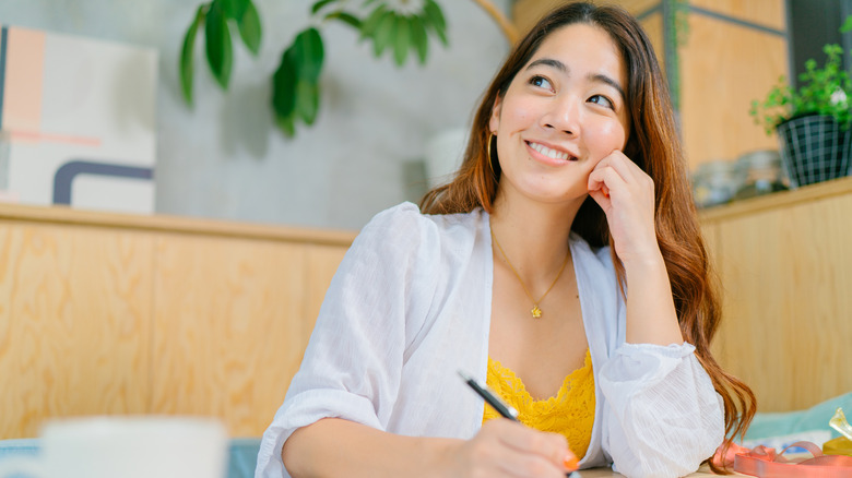 Woman writing letter