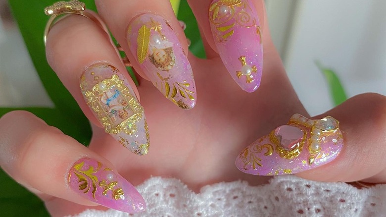 Royal coquette nails