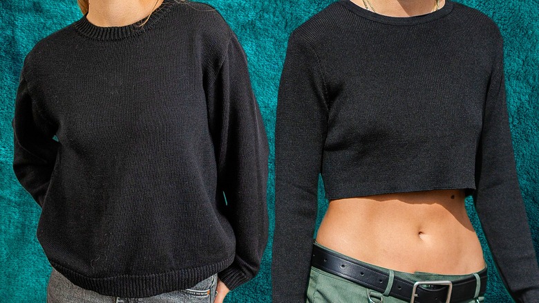 Brilliant Hacks To Turn Your Favorite Sweater Into A Crop Top