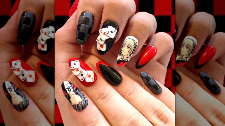 3D casino nail art