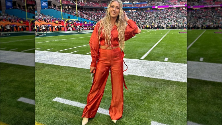 Red-orange shirt and pants set