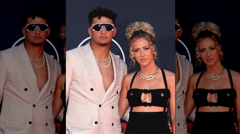 patrick and brittany mahomes on espys red carpet