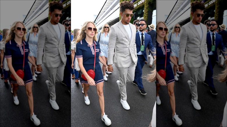 Brittany and Patrick Mahomes at Wimbledon