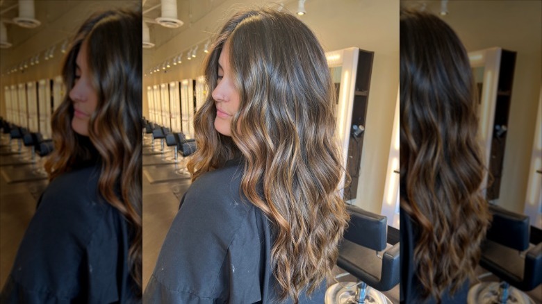 Bronze balayage brown hair