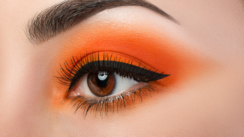Eye with orange blush