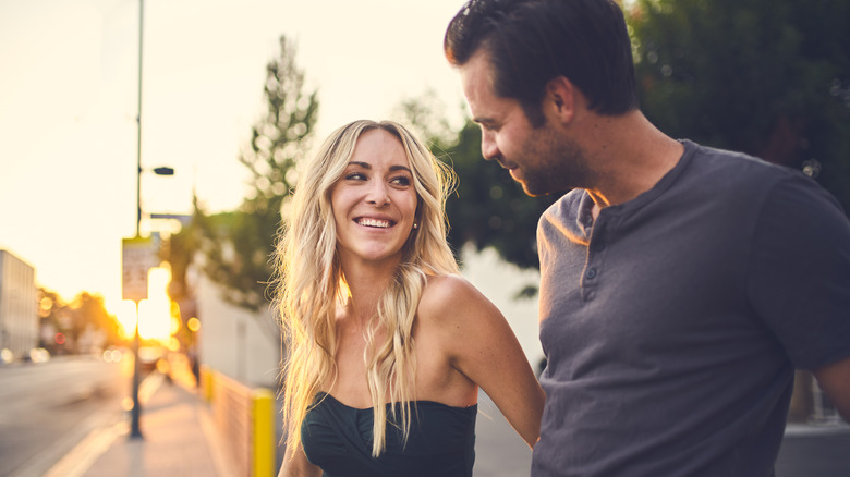 couple smiling at each other