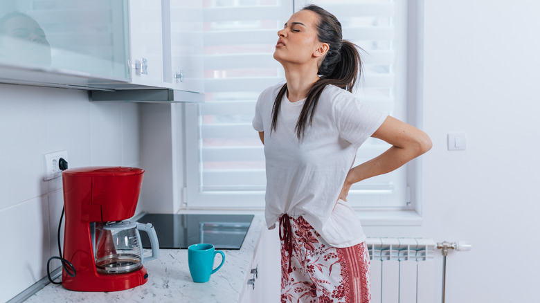 woman with back pain