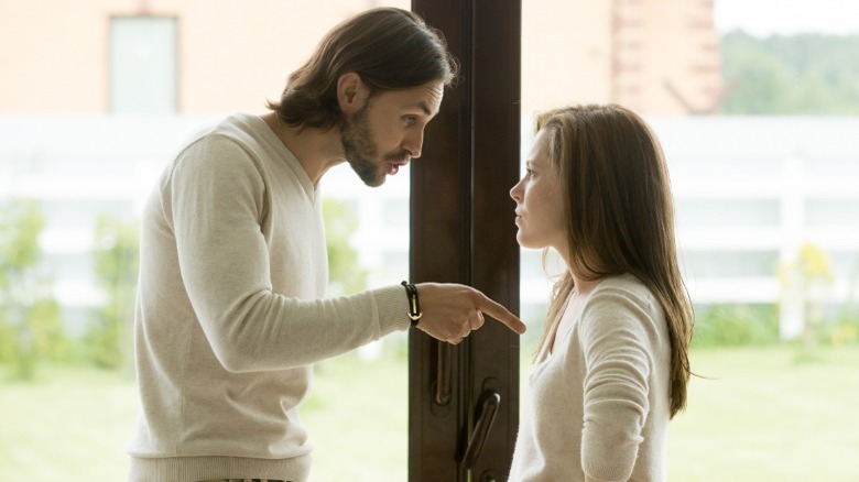 Man yelling at woman