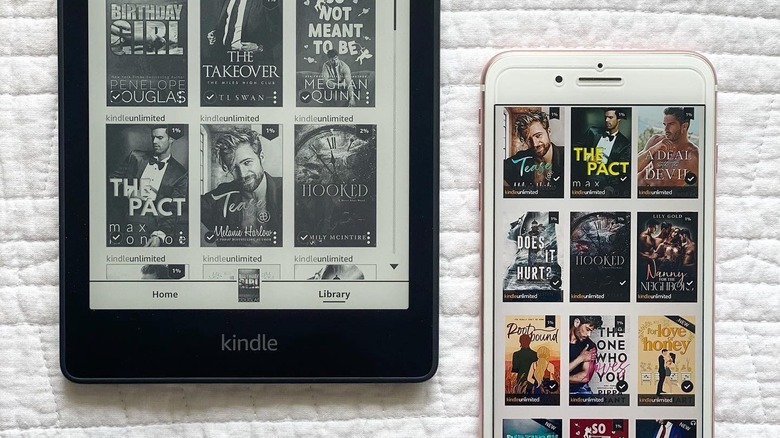 Kindle device and phone with Kindle app