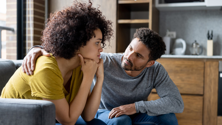 couple talking calmly