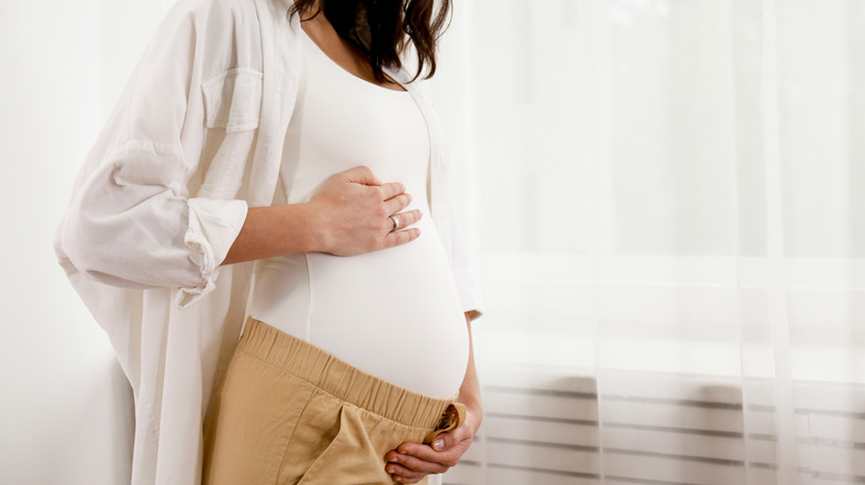 Woman in the second trimester of pregnancy