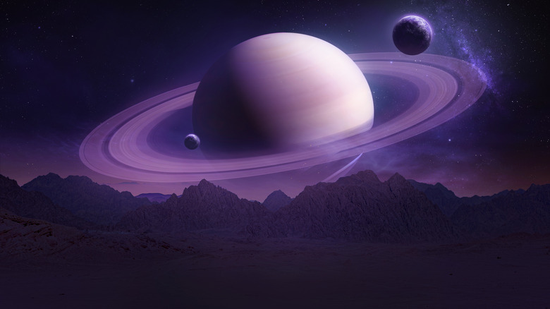 An illustration of Saturn