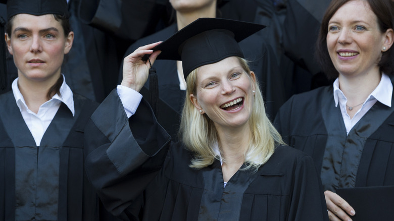 Group of MBA graduates smiling