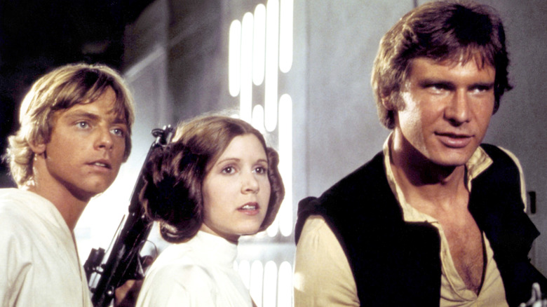 Mark Hamill, Carrie Fisher, and Harrison Ford