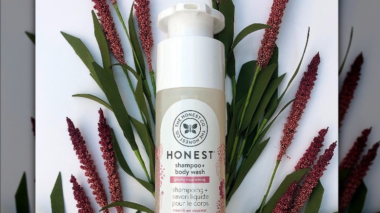 Bottle of Honest shampoo with lavender