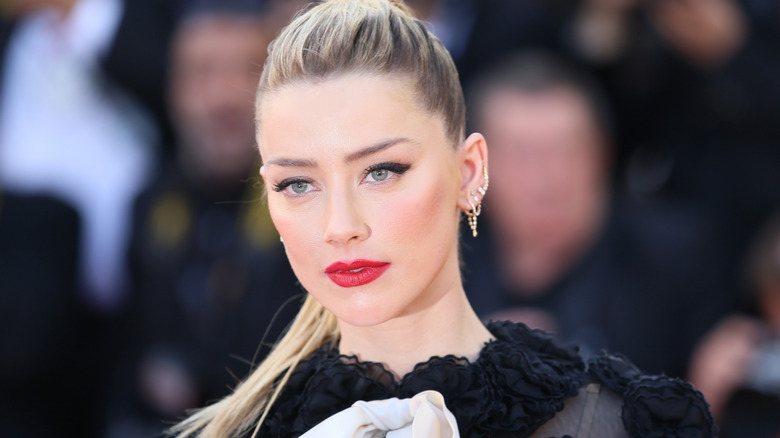 Amber Heard with red lips