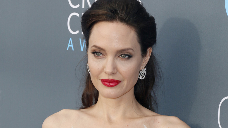 Angelina Jolie with red lipstick