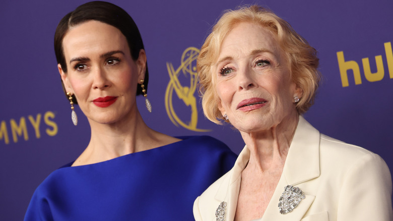 Partners Sarah Paulson and Holland Taylor on the red carpet.