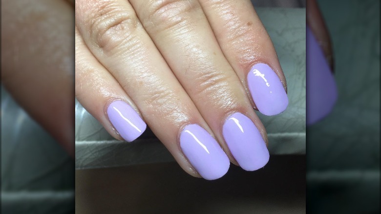 Lilac nails