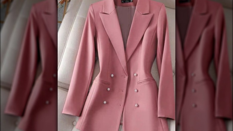 pink blazer women's fashion