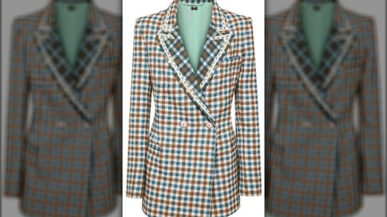 plaid blazer womens fashion