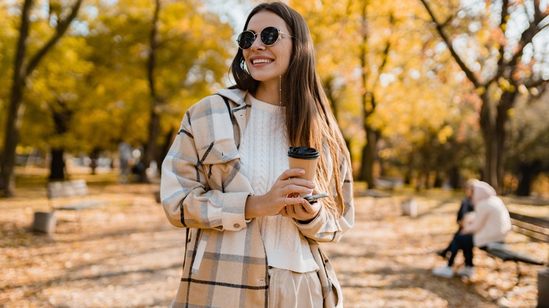 woman wearing a coat