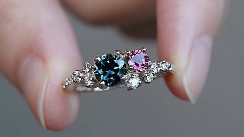 cluster engagement ring