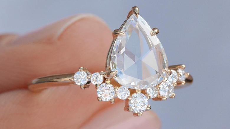 diamond cluster engagement ring