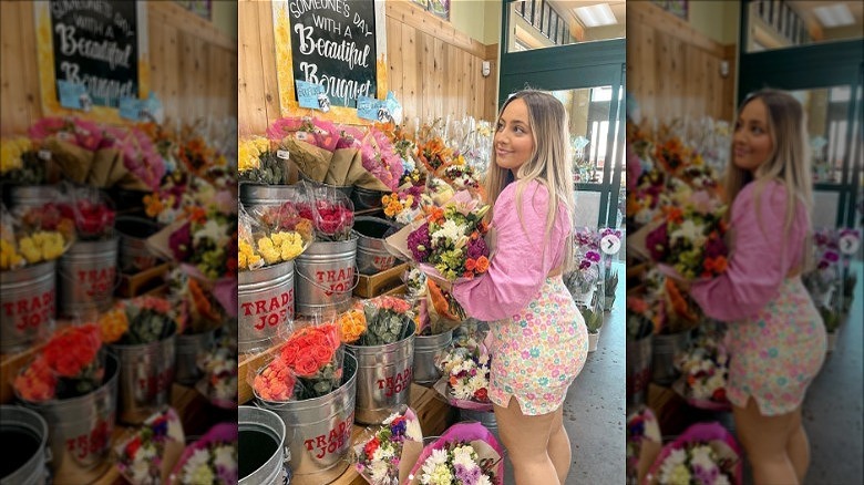 woman wearing floral printed skirt