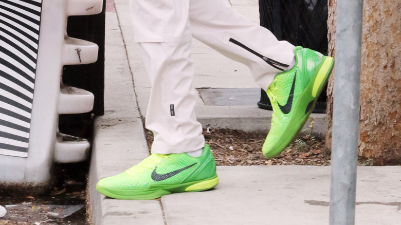 Mike Colter's neon sneakers