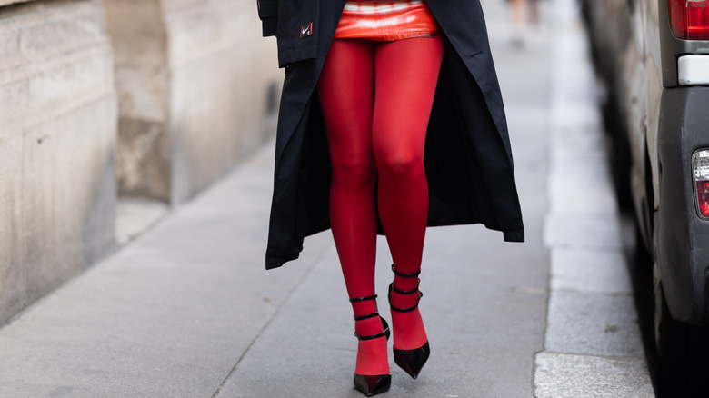 Statement Tights Are Taking Over This Fall