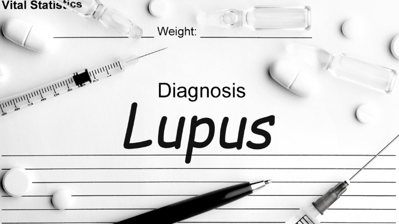Lupus diagnosis on medical pad