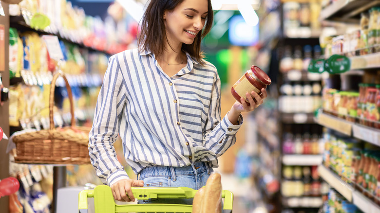 woman shopping in supermarket