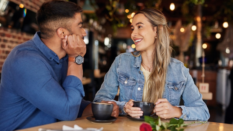 Couple having a coffee date