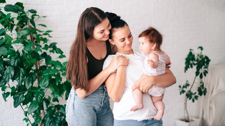 couple with a baby