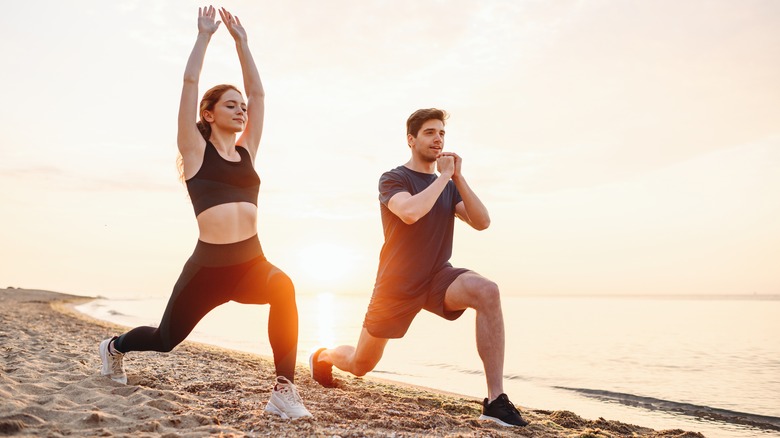 couple working out together