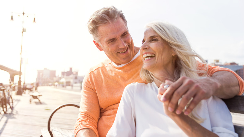 older couple laughing