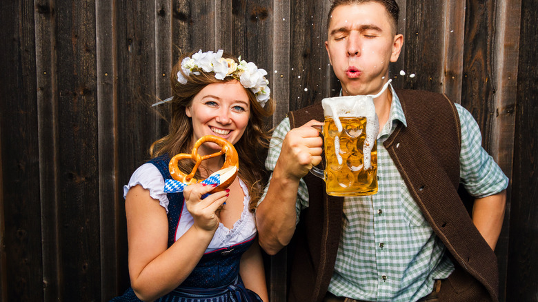 Couple enjoying Oktoberfest