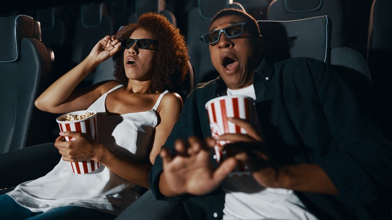 Couple watching a movie