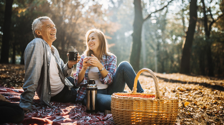 Picnicking couple