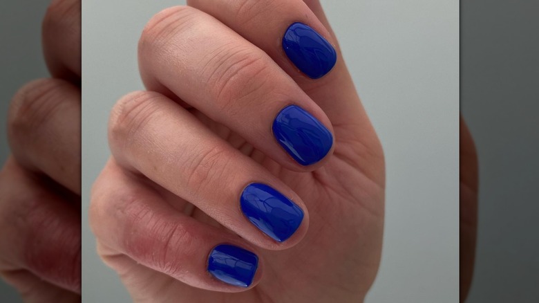 Royal blue manicure