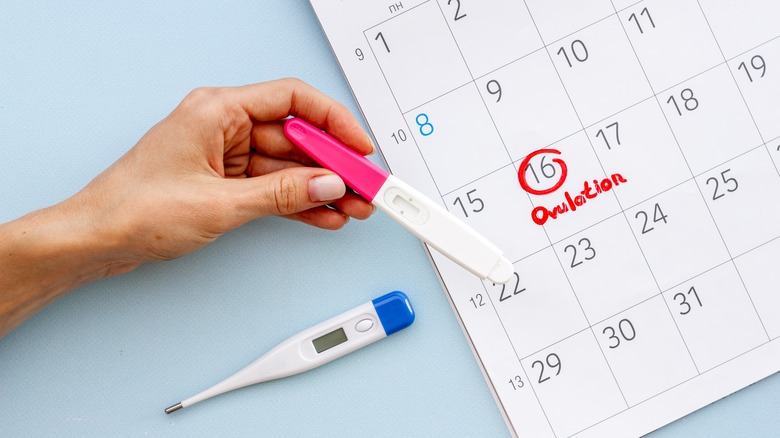 ovulation test with calendar