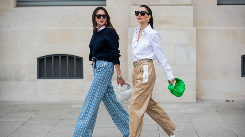 Two women walking