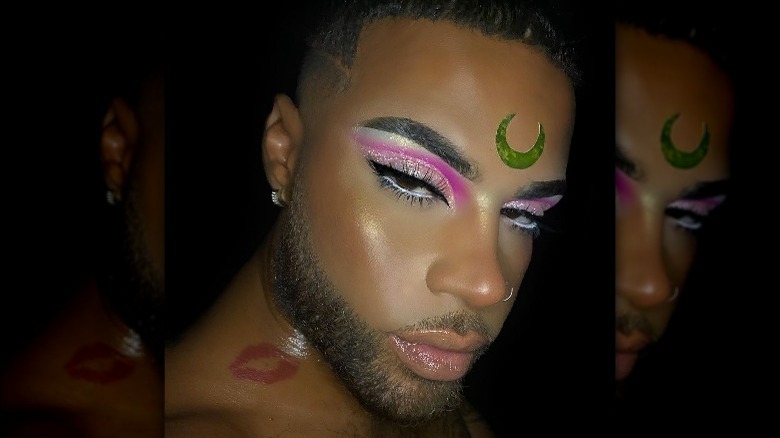 A man with anime-inspired makeup
