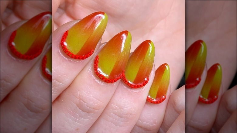 Cuticle chain manicure nails