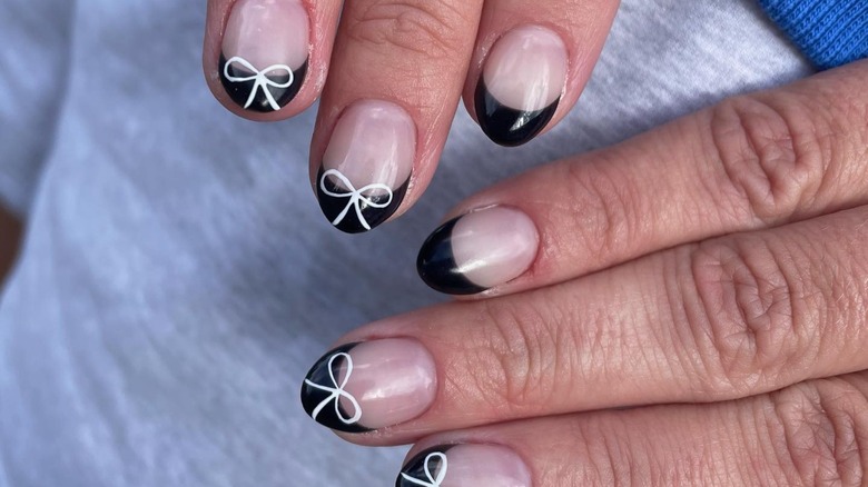 Dark Balletcore Nails Are A Moody Take On The Dainty Trend